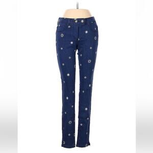 o'md suns and flowers mid rise skinny jeans, size 1